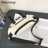 Weiyinxing Product Unisex Pure Color Shoulder Bag Fashion Casual Mini Boys Girls Chest Package Inclined Shoulder Bag Nylon Cool style