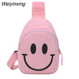 Weiyinxing Children Shoulder Bag Children Smiling Face Messenger Bags Mini Crossbody Bag Girls Handbag Coin Purse Cartoon Backpack