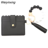 Weiyinxing Pc 8 Colors Fashion Women Bracelets Card Holder Leopard Female Business Card Case Wristband Key Chain for Men