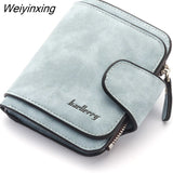 Weiyinxing Brand Wallet Women 2023 New Women's Short Wallet Korean Buckle Sanded Leather Coin Purse Mini Female Purses Carteras