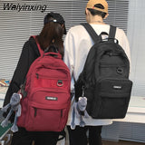 Weiyinxing Waterproof Nylon Backpack Fashion Vertical Zipper Travel Bag for College Couples Schoolbag Men and Women Laptop Backpack