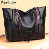 Weiyinxing Quality Soft Leather Women Handbags Vintage Luxury Female Shoulder Bag Designer Tote Sac High Capacity Female Crossbody Bag