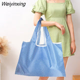 Weiyinxing Large Reusable Shopper Bag Women Handbag Grocery Beach Bag Cute Vegetable Fruit Organizer Washable Strong Nylon Totes Bag