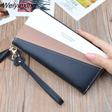 Weiyinxing Leather Wallet Long Tassel Women Wallets Zipper Purse Cartoon Patchwork Panelled Wallets Coin Purse Card Holder Carteira