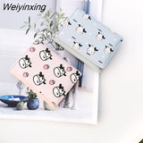 Weiyinxing New Fashion Cow Pu Leather Cartoon Anime Multi-card Slot Short Women Coin Purse Mini Wallet For Outdoor Women Girl Gift