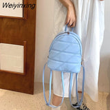 Weiyinxing Women's High Grade Leather Bag Jelly Bag Shoulder Messenger Bag Backpack Student Leisure Double Shoulder Bag Schoolbag