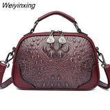 Weiyinxing Quality Crocodile Pattern Leather Shoulder Crossbody Bags for Wome 2023 Designer Handbags Fashion Ladies Messenger Tote Sac