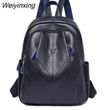 Weiyinxing New Luxury backpack women pu leather backpack anti-theft travel backpack fashion school bags shoulder bags mochila feminina