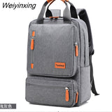 Weiyinxing Business Men Computer Backpack Light 15 inch Laptop Bag 2023 Waterproof Oxford cloth Lady Anti-theft Travel Backpack Gray