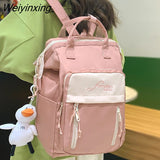 Weiyinxing Kawaii Mommy Bag Girl Cute Travel Student Backpack Trendy Fashion Lady College Backpack Women Laptop Waterproof Nylon Bag