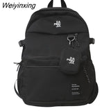 Weiyinxing Cool Lady Leopard School Backpack Women Laptop Nylon Set Bag Girl Cute Travel College Backpack Female Kawaii Trendy Bags