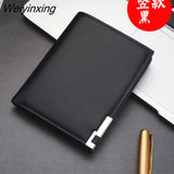 Weiyinxing Hot Selling New Men's Short Wallet Iron Edge Korean Youth Men's Horizontal Wallet Trend Card Pack Purse