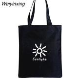 Weiyinxing Canvas Bag for Women New Shopper Handbags Reusable Canvas Shoulder Tote Bag school bags for girl Casual tote bags