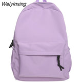 Weiyinxing Women Laptop Purple College Bag Lady Kawaii Nylon Book Backpack Fashion Cute Girl Travel Bag Cool Female School Backpacks