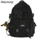 Weiyinxing Black Nylon Bagpack Casual Lady Travel Backpacks Female Anti Theft Rucksack Women School Backpack Korean Back Pack Mochila