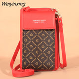 Weiyinxing Women Wallet Solid Color Small Shoulder Bag Multi-Function Letter Phone Money Wallets Pocket Bags Clutch Organizer Storage