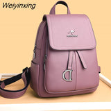 Weiyinxing 2023 Multifunction Vintage Women Backpacks High Quality Female Back Pack Ladies Shoulder Bag Ladies Leather Travel Backpack