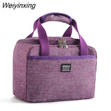 Weiyinxing Lunch Bag New Thermal Insulated Lunch Box Tote Cooler Handbag Bento Pouch Dinner Container School Food Storage Bags