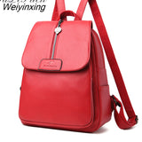 Weiyinxing The New Women Backpack Large Capacity School Bags for Teenagers Girls Leather School Backpack Lady Shoulder Bag Sac A Dos