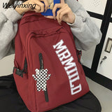 Weiyinxing High Quality Large Capacity Student Backpack Fashion Casual Solid Color Schoolgirl Schoolbag Waterproof Travel Bag New