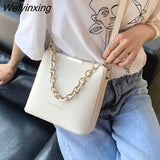 Weiyinxing Women's Shoulder Bag Large Capacity Handbags PU Female Solid Color Tote bag Fashion Chain Handle Ladies Crossbody Bags