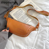 Weiyinxing Casual Women Crossbody Bags Fashion Chest Bag Leather Young Girl's Shoulder Bag Single Fanny Bag for Women Fashionable
