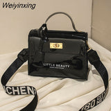 Weiyinxing Fashion Ladies Messenger Bag Trend Luxury Handbag Women smooth Cosmetic Bag Fashion Chain Ladies One Shoulder Messenger Bag