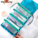 Weiyinxing Nylon Makeup Bag New Portable Large-capacity Four-in-one Portable Folding Travel Cosmetic Storage Toilet Bag