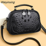 Weiyinxing Quality Crocodile Pattern Leather Shoulder Crossbody Bags for Wome 2023 Designer Handbags Fashion Ladies Messenger Tote Sac