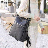 Weiyinxing Female Shoulder Bags Casual Travel Ladies Bagpack Mochilas School Bags New High capacity Women Soft Leather Backpacks