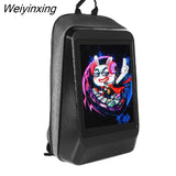 Weiyinxing Display Screen Dynamic Smart Backpack Business Travel Laptop Backpack Walking Advertising Light Bag Wireless APP Control Bag