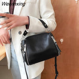 Weiyinxing New 100% cowhide Brand Designer Women bag Ladies Shoulder Messenger Bags Handbag Simple Fashion Females Crossbody Bag