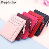 Weiyinxing Small Wallet Credit Multi-Card Holders Package Fashion PU Function Zipper Ultra-Thin Organizer Case Student Women Coin Purse