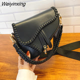 Weiyinxing Women's Saddle Bag 2023 Trend Clutches Female Shoulder Crossbody Bags Leather Ladies Hand Bags Fashion Luxury Designer Handbag