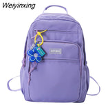 Weiyinxing Color Teenage Girls Student Schoolbag Simple Fashion Boy Book Bag Women College Backpack Large Capacity Female Backpacks