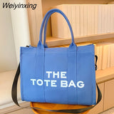 Weiyinxing Satchel Bag for Students Fashionable Tote Shoulder Bag Lightweight Canvas Handbag with Adjustable Strap