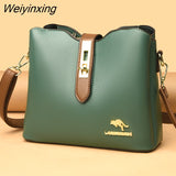 Weiyinxing Leather Cowhide High Capacity Shoulder Crossbody Bags for Women 2023 The New Luxury Handbags Women Bags Designer Handbags