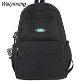 Weiyinxing Trendy Women Solid Color College Backpack Girl Leisure Nylon School Bag New Lady Cute Laptop Fashion Female Travel Book Bag