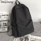 Weiyinxing Fashion Red Backpack Women Waterproof Solid Color High School Bag for Teenage Girl Cute Student Bag Portable Travel Rucksack