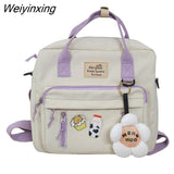 Weiyinxing Waterproof Schoolbags Female Multifunction Backpack Women Kawaii School Backpacks Fashion Cute Class Bookbag mochila