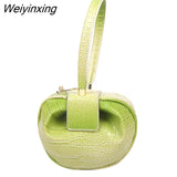 Weiyinxing a main Luxury Designer Handbag Women Small Round Design Leather Hand Bag For Women 2023 Fashion Bowling Bag Purse Clutches