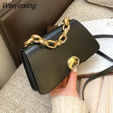 Weiyinxing British Fashion Simple Small Square Bag Women's Designer Handbag High-quality PU Leather Chain Mobile Phone Shoulder Bags