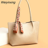 Weiyinxing Soft Leather Handbags Designer Retro Crossbody Bags for Women 2023 New Large Capacity Ladies Shoulder Messenger Bag Sac