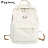 Weiyinxing Student Female Fashion Backpack Waterproof Cute Women School Bag Lady Laptop White Book Kawaii Girl College Backpack Travel