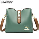 Weiyinxing Leather Cowhide High Capacity Shoulder Crossbody Bags for Women 2023 The New Luxury Handbags Women Bags Designer Handbags