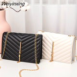 Weiyinxing Solid Color Fashion Shoulder Handbags Female Travel Luxury Cross Body Bag Casual PU Leather Ladies Shoulder Messenger Bag