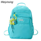 Weiyinxing Color Teenage Girls Student Schoolbag Simple Fashion Boy Book Bag Women College Backpack Large Capacity Female Backpacks