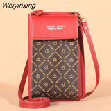 Weiyinxing Women Wallet Solid Color Small Shoulder Bag Multi-Function Letter Phone Money Wallets Pocket Bags Clutch Organizer Storage