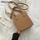 Weiyinxing Pu Leather Crossbody Bags For Women Fashion Designer Handbags Ladies Shoulder Bag Square Small Top Handle Bags