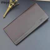 Weiyinxing Men PU Leather Wallets Male Large Capacity Purses Long Multifunctional Money Bag Coin Card Holders Multi-card Position Purse